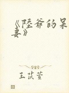 《陆爷的呆萌甜妻》