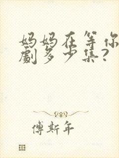 妈妈在等你电视剧多少集?封面