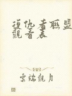 复仇者联盟顺序观看表