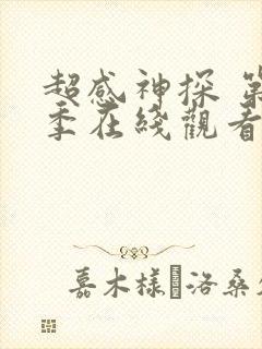 超感神探 第2季在线观看全集免费播放