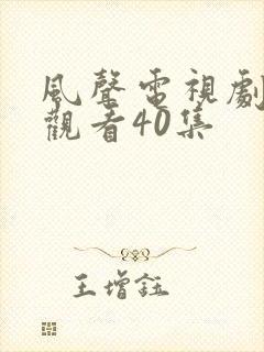 风声电视剧免费观看40集