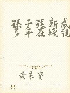 孙千张新成这么多年在线观看