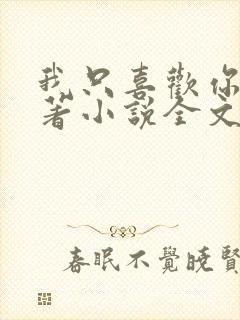 我只喜欢你 原著小说全文封面