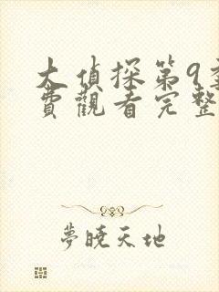 大侦探第9季免费观看完整版高清