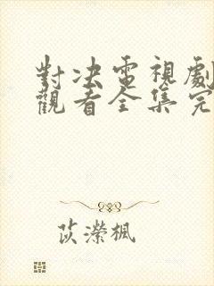 对决电视剧免费观看全集完整版封面