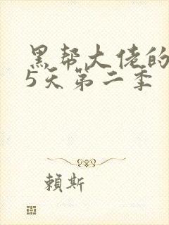 黑帮大佬的365天第二季