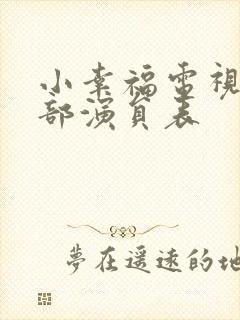 小幸福电视剧全部演员表