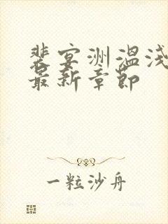 裴宴洲温浅小说最新章节