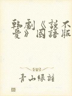 韩剧《说不出的爱》国语版免费观看