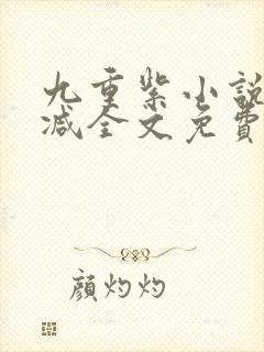 九重紫小说未删减全文免费阅读第272回