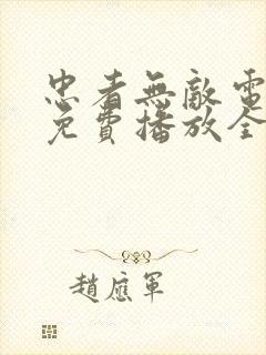 忠者无敌电视剧免费播放全集高清在线观看封面