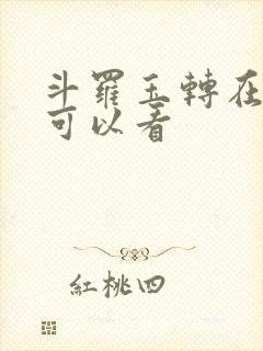 斗罗玉转在哪里可以看