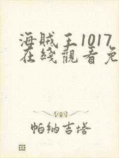 海贼王1017在线观看免费完整观看封面