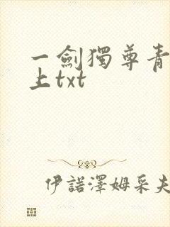 一剑独尊青鸾峰上txt