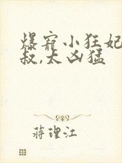 爆宠小狂妃:皇叔,太凶猛