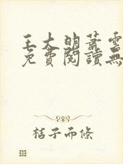 王大明萧云小说免费阅读无弹窗封面