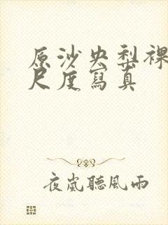 原沙央梨裸体大尺度写真