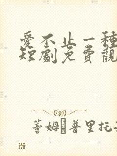 爱不止一种方式短剧免费观看全集