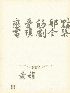 恋爱的那点事儿电视剧全集免费封面