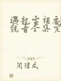 遇龙电视剧免费观看全集完整版封面