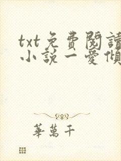 txt免费阅读小说一爱倾城