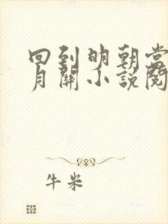 回到明朝当王爷月关小说阅读封面