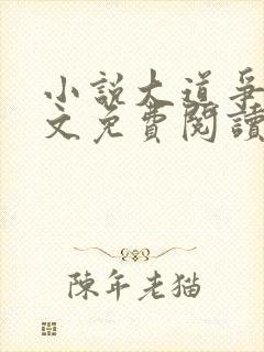 小说大道争锋全文免费阅读免费