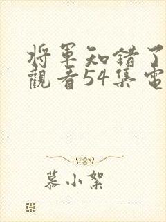 将军知错了免费观看54集电视剧封面