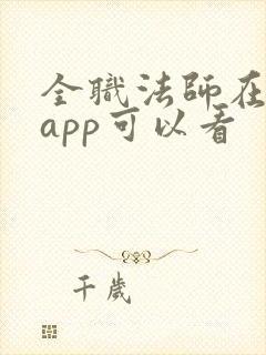 全职法师在哪个app可以看