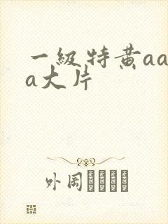 一级特黄aa a大片封面