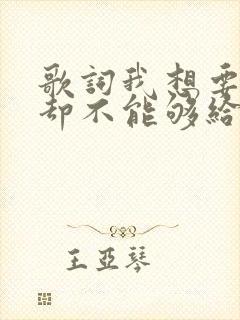 歌词我想要的你却不能够给你我全部