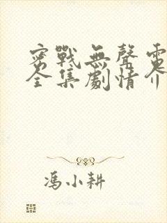 密战无声电视剧全集剧情介绍