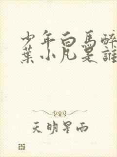 少年白马醉春风叶小凡是谁