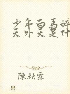 少年白马醉春风天外天是什么组织