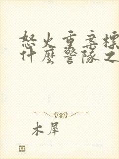 怒火重案标哥为什么警队之耻封面