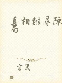 真相难寻陈辉结局封面