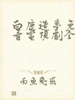 白鹿造梦免费观看电视剧全集高清