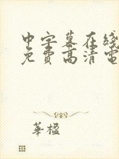 中字幕在线观看免费高清电视剧网站下载