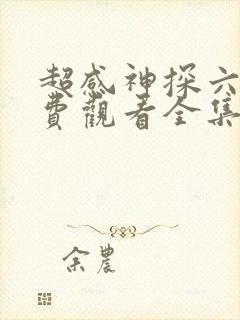 超感神探六季免费观看全集