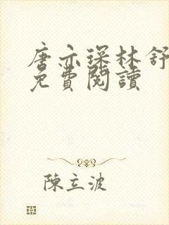 唐亦琛林舒小说免费阅读