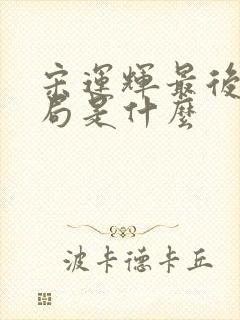 宋运辉最后的结局是什么封面