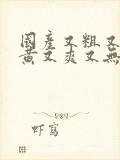 国产又粗又猛又黄又爽又无遮挡