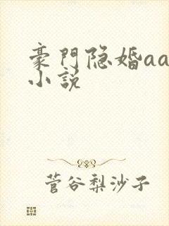 豪门隐婚aa制小说