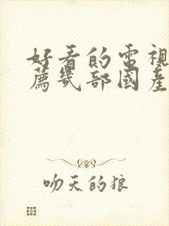 好看的电视剧推荐几部国产封面