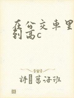 在公交车里c弄到高c