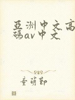 亚洲中文高清乱码av中文