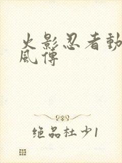 火影忍者动画疾风传封面