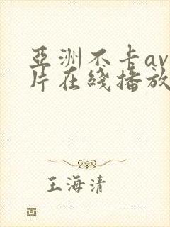 亚洲不卡av影片在线播放
