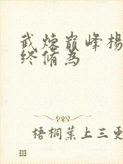 武炼巅峰杨开最终修为