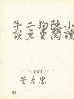 牛二狗陈小燕小说免费阅读无弹窗牛